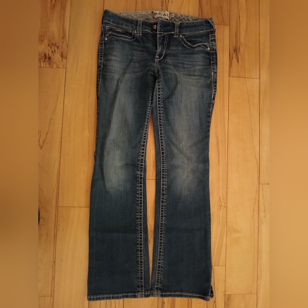 Ariat Women's Dark Blue Boot Cut Jeans Mid Rise 31R